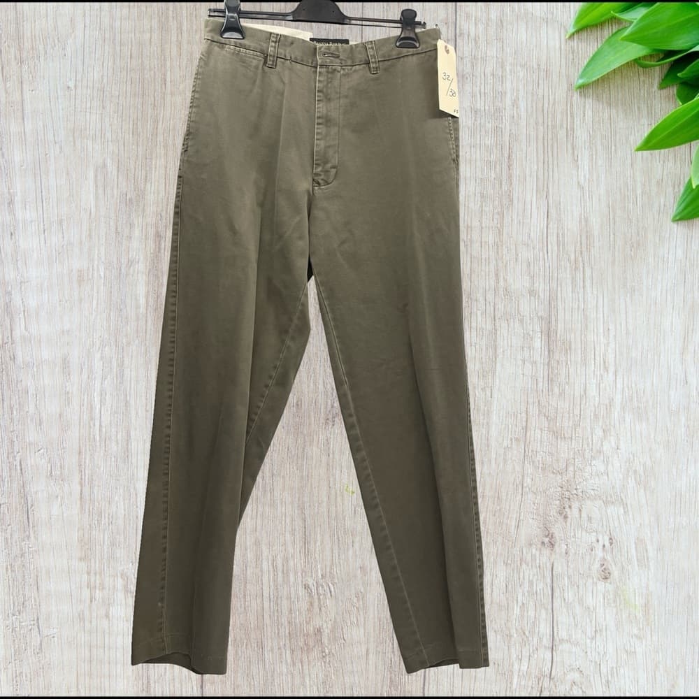 Banana Republic Men's Olive Green Pants in size 32/30 - Thumbnail 6