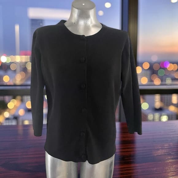 A very elegant Grace Elements Black Knit Sweater in size L - Thumbnail 7