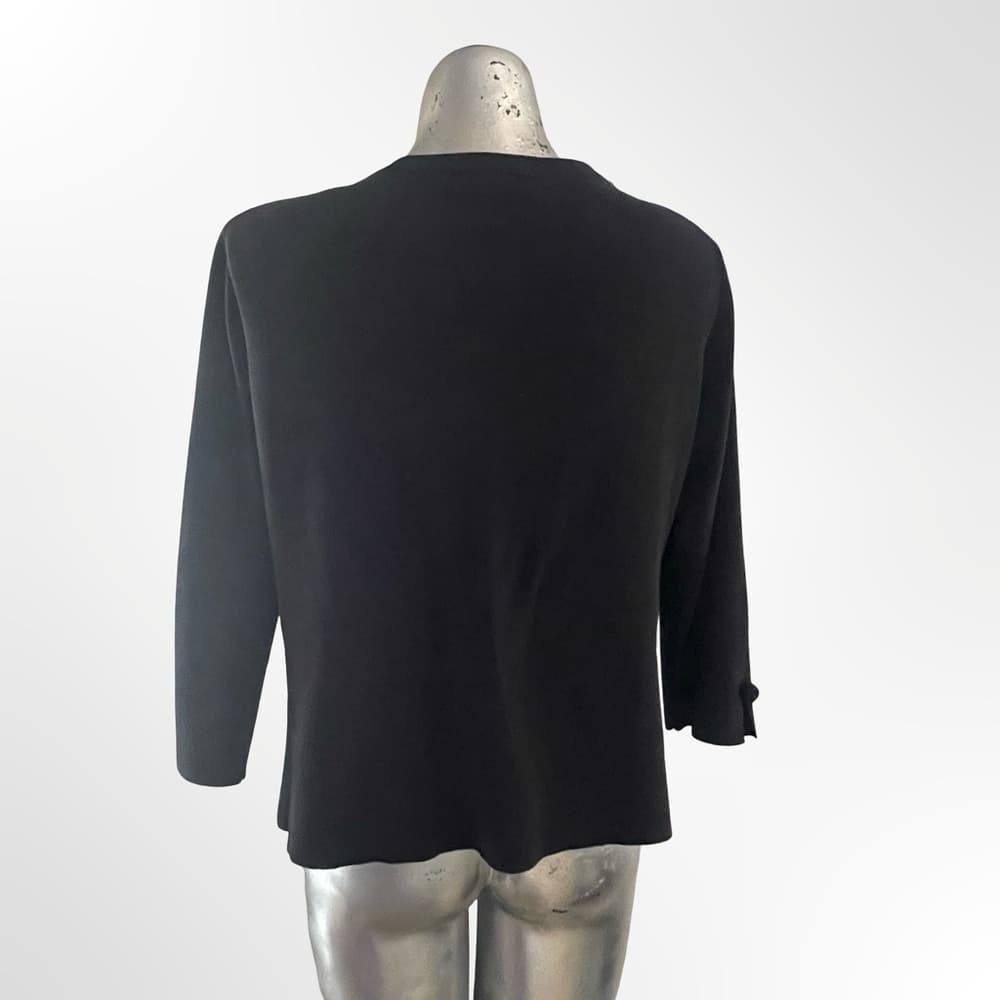 A very elegant Grace Elements Black Knit Sweater in size L - Thumbnail 2