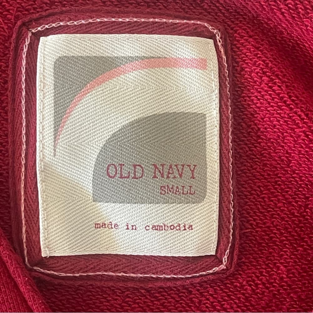 Old Navy Women's Deep Red Hoodie size M - Thumbnail 5