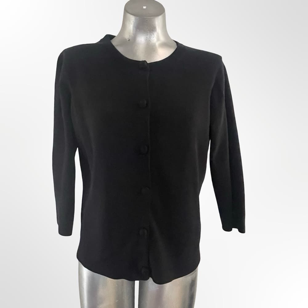 A very elegant Grace Elements Black Knit Sweater in size L - Thumbnail 4