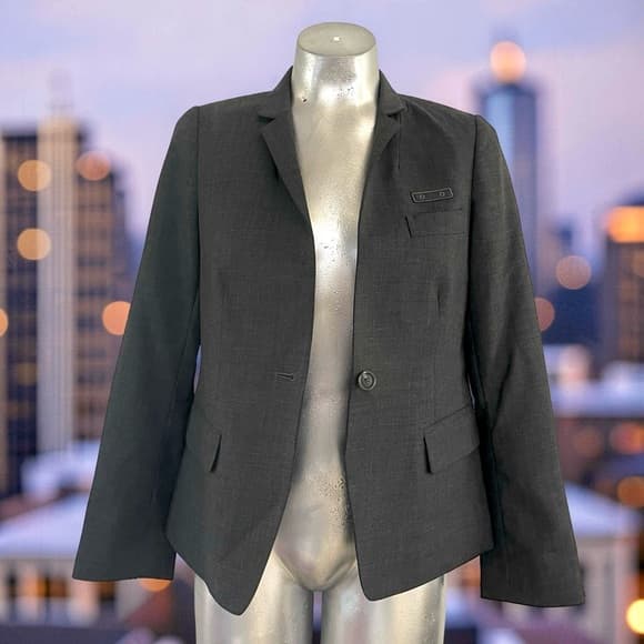 Top Hat NY Charcoal Gray Blazer in size 4 - Thumbnail 7