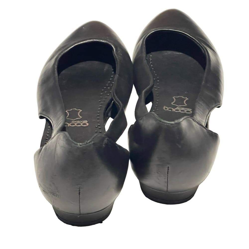 Tacoo Black Leather Pointed Ballet Flats in size 7.5 NWOT - Thumbnail 4