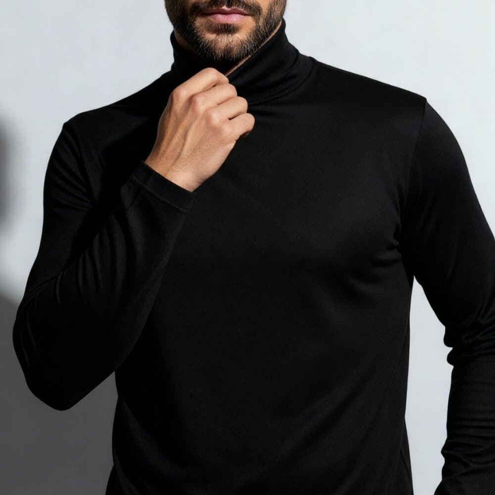 Black Turtleneck Sweater for Men, many sizes available-NWOT - Thumbnail 7