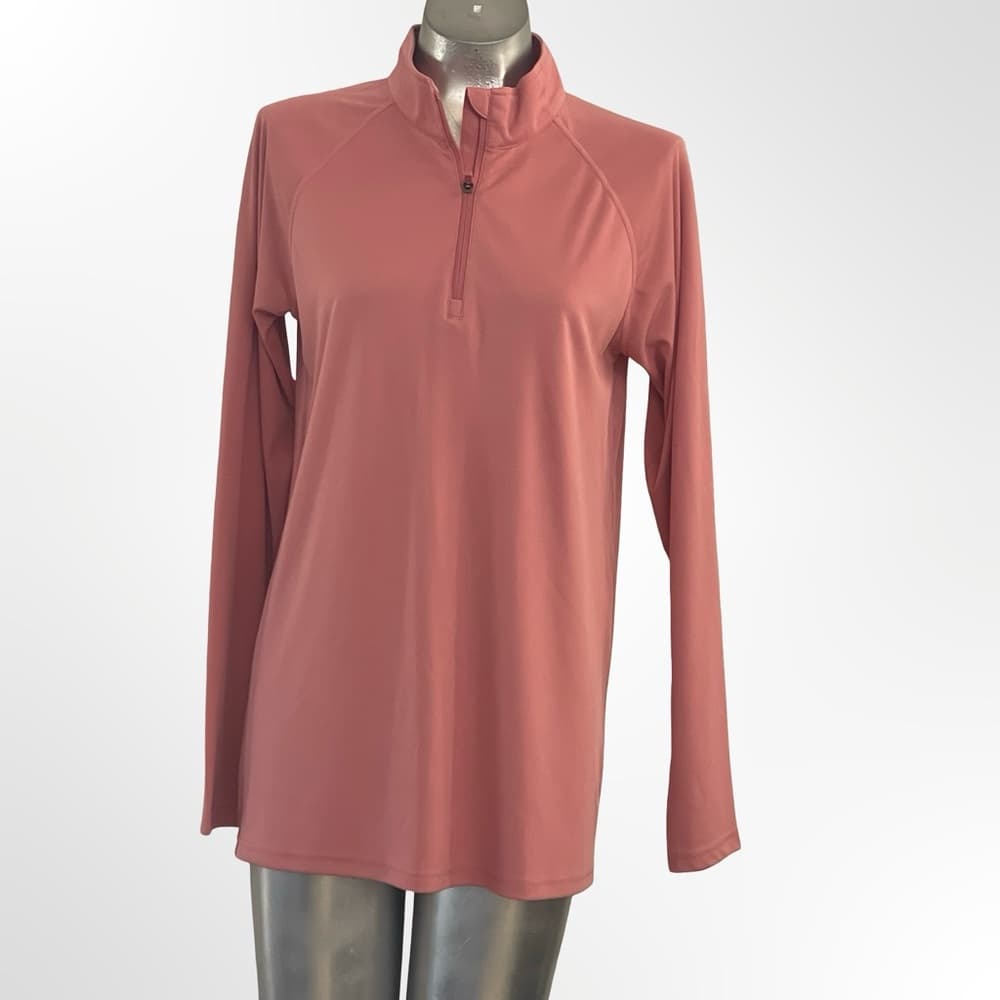 Women's Long Sleeve Sporty Top in Rose - Thumbnail 4