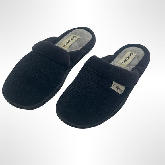 Black Dearfoams Comfy Slippers size 5.5 - Thumbnail 6