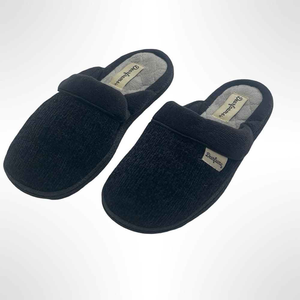 Black Dearfoams Comfy Slippers size 5.5 - Thumbnail 5