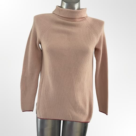 Talbots Women's Cowl Neck Sweater - Light Pink - Thumbnail 5