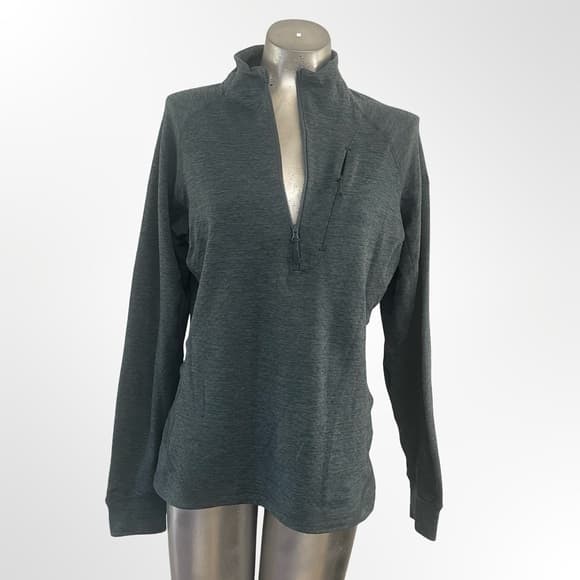 Ran Dark Gray Quarter-Zip Pullover in size L - Thumbnail 7