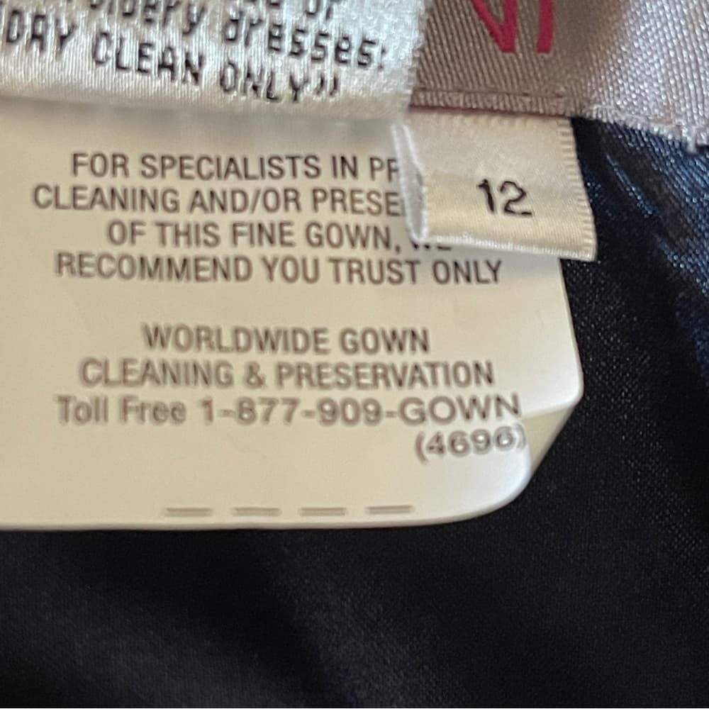 Jovani Navy Flare Pants in size 12 with 47" length - Thumbnail 6