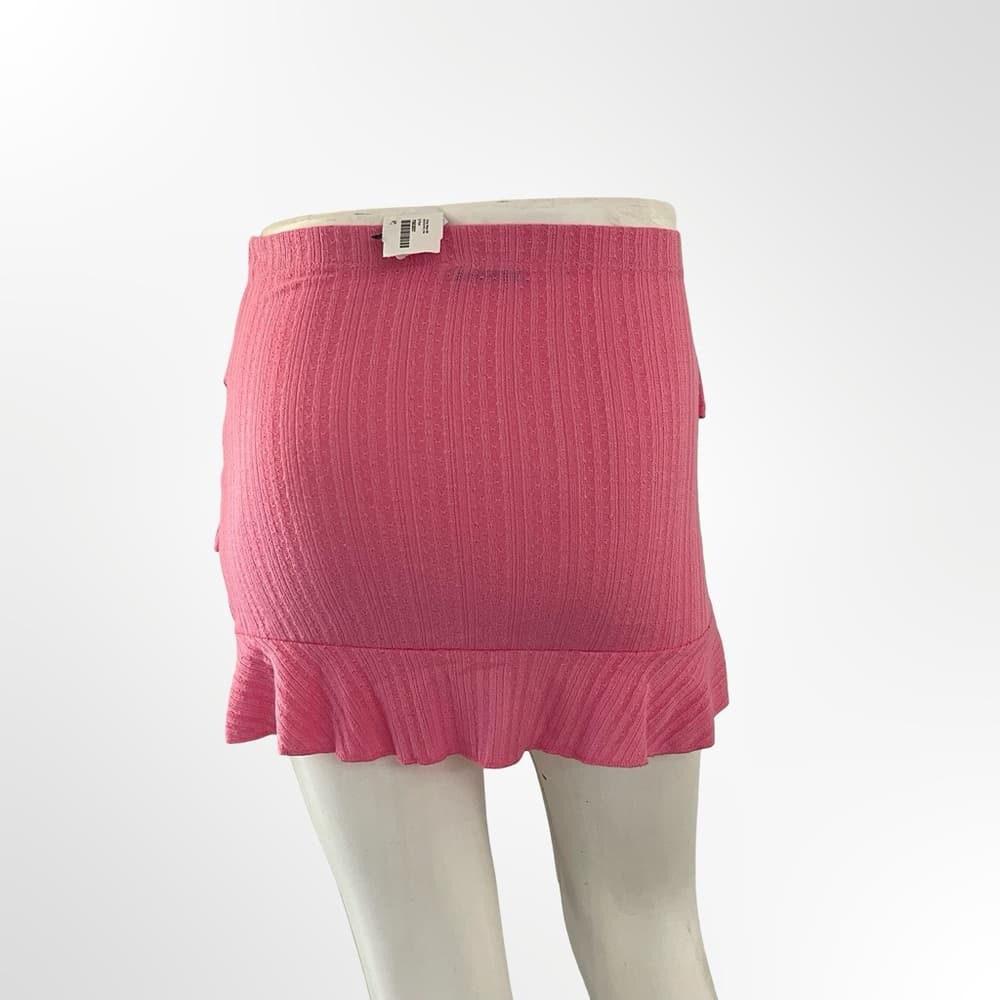 Fashion Nova Pink Ruffled Women's Skirt - Thumbnail 3