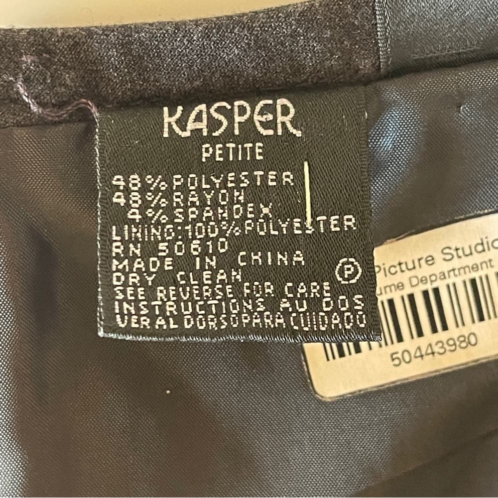 Elegant Kasper Black Pencil Skirt in size P - Thumbnail 3
