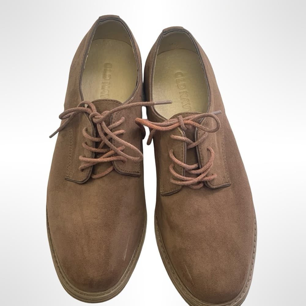Old Navy Men's Brown Suede Lace-Up Shoes size 8 - Thumbnail 2
