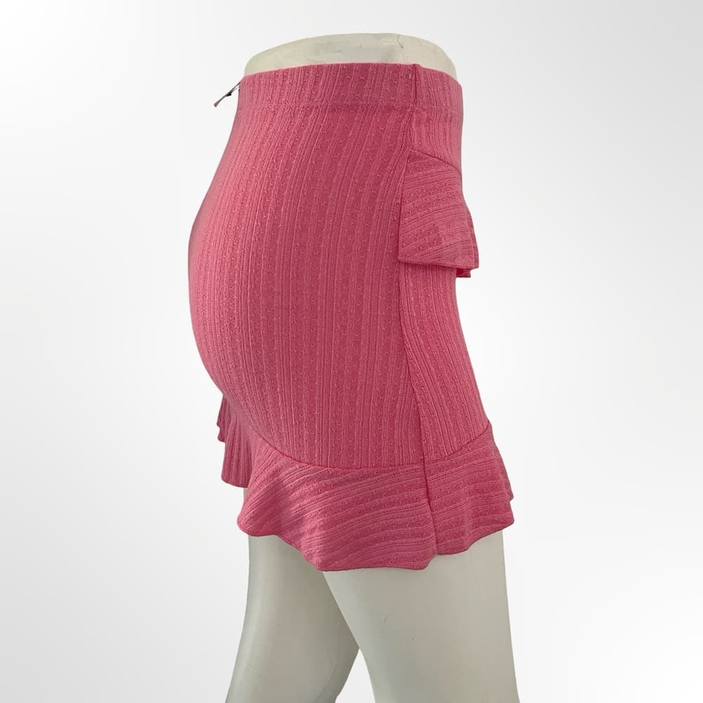 Fashion Nova Pink Ruffled Women's Skirt - Thumbnail 2
