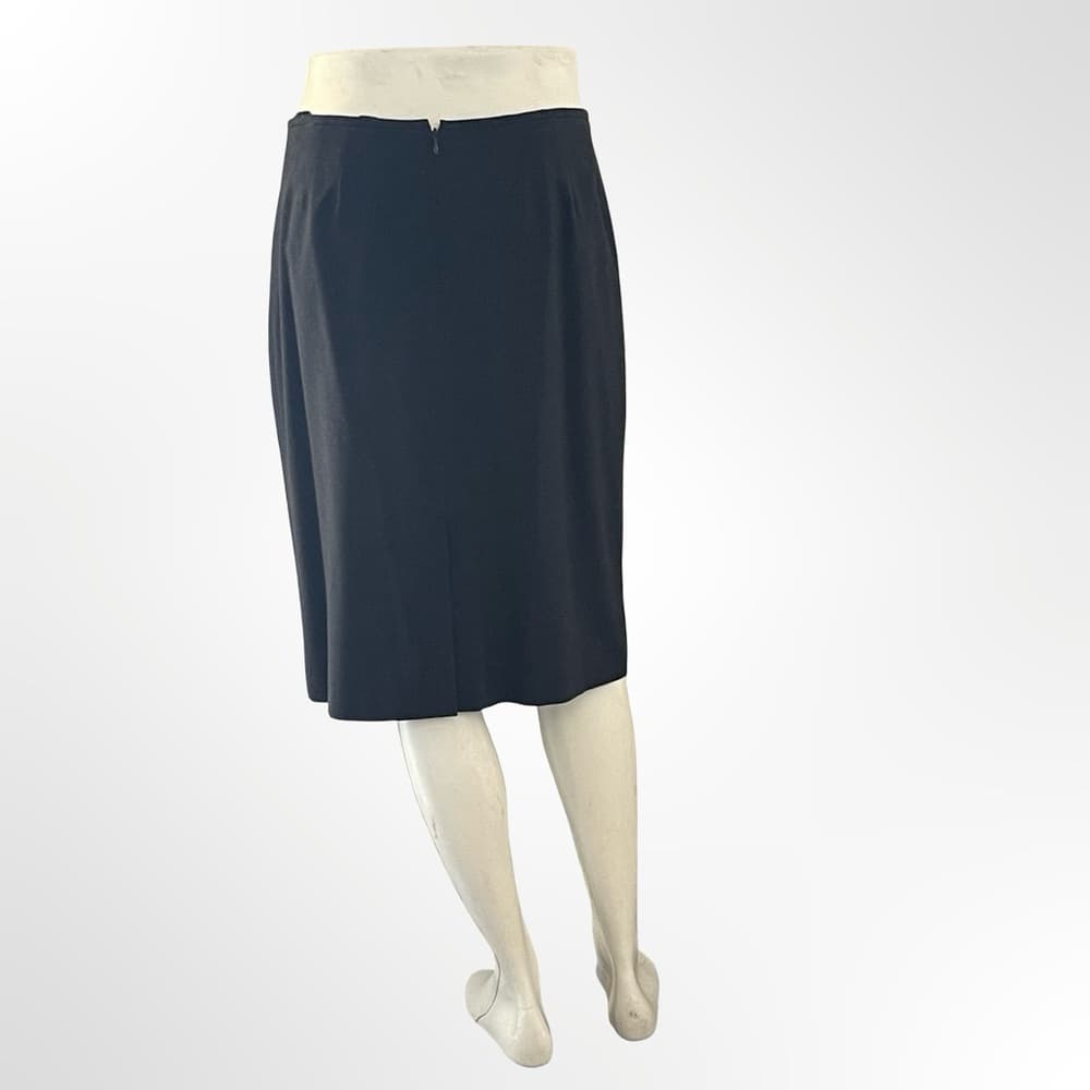 Elegant Kasper Black Pencil Skirt in size P - Thumbnail 2