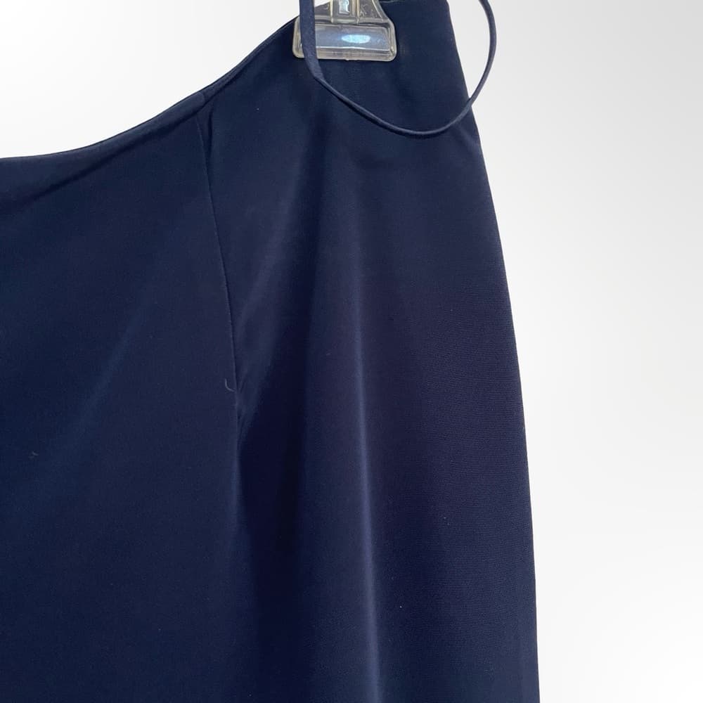 Jovani Navy Flare Pants in size 12 with 47" length - Thumbnail 2