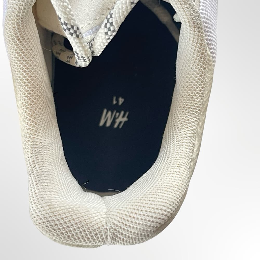 H&M White & Cream Chunky Knit Sneakers in size 41 - Thumbnail 4