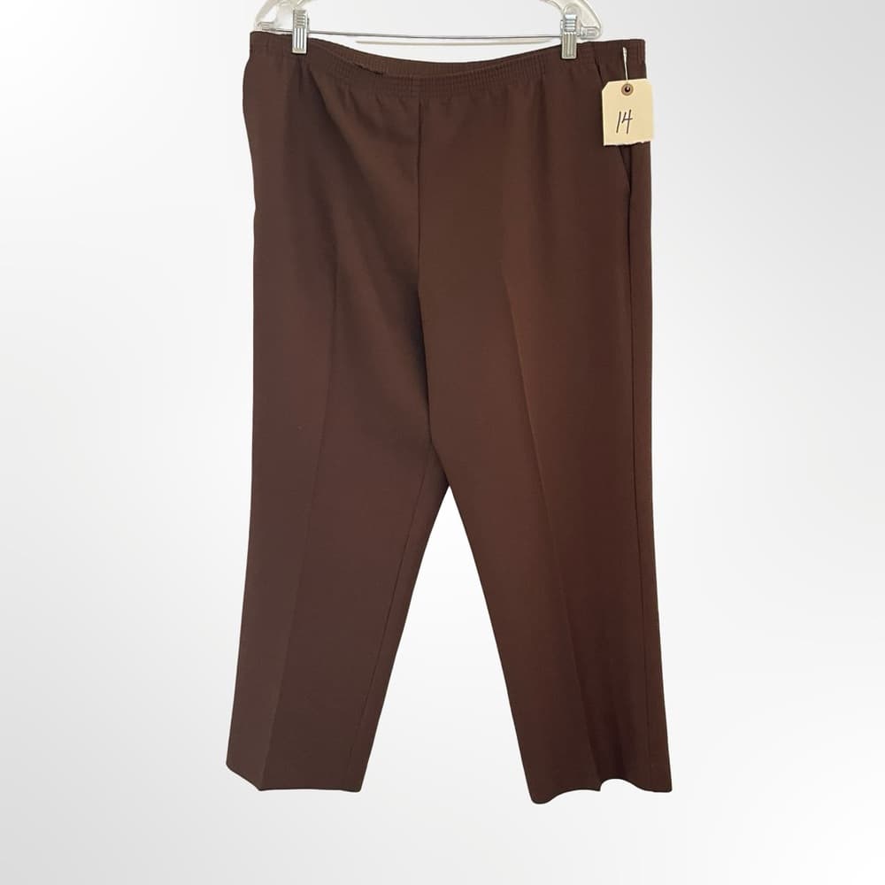 Women's Brown Pants by Alfred Dunner in size 14 - Thumbnail 5