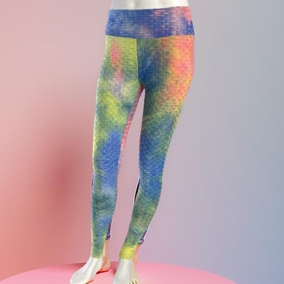 Rue 21 Colorful Tie-Dye textured Leggings size S - Thumbnail 4