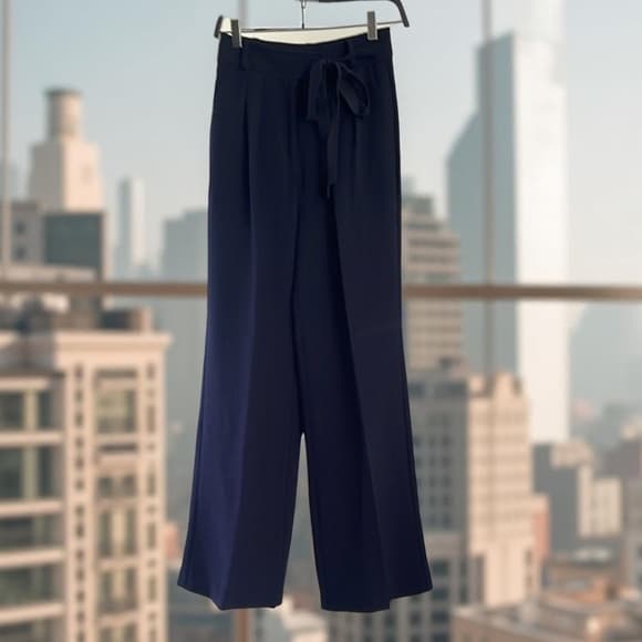 No Brand size 24 Super Elegant Black Wide-Leg Pants - Thumbnail 5