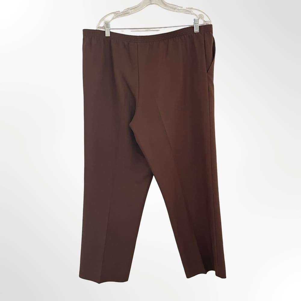 Women's Brown Pants by Alfred Dunner in size 14 - Thumbnail 2