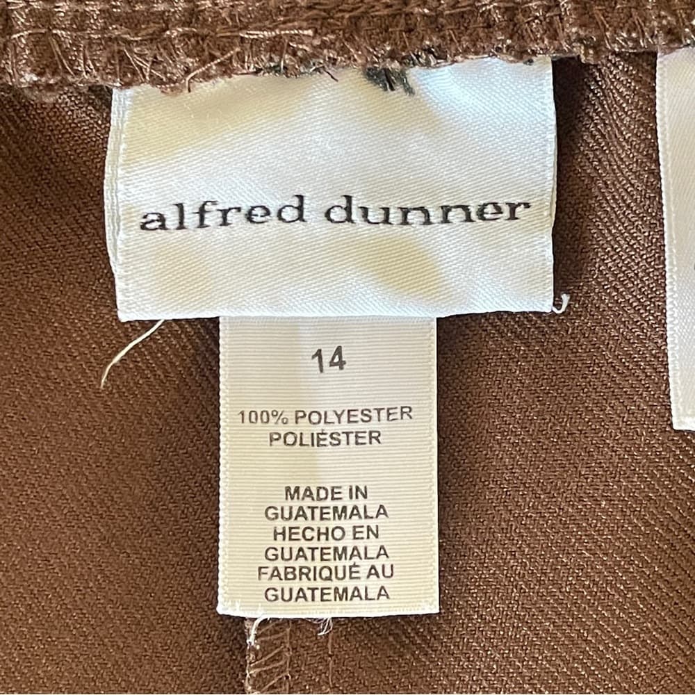 Women's Brown Pants by Alfred Dunner in size 14 - Thumbnail 3
