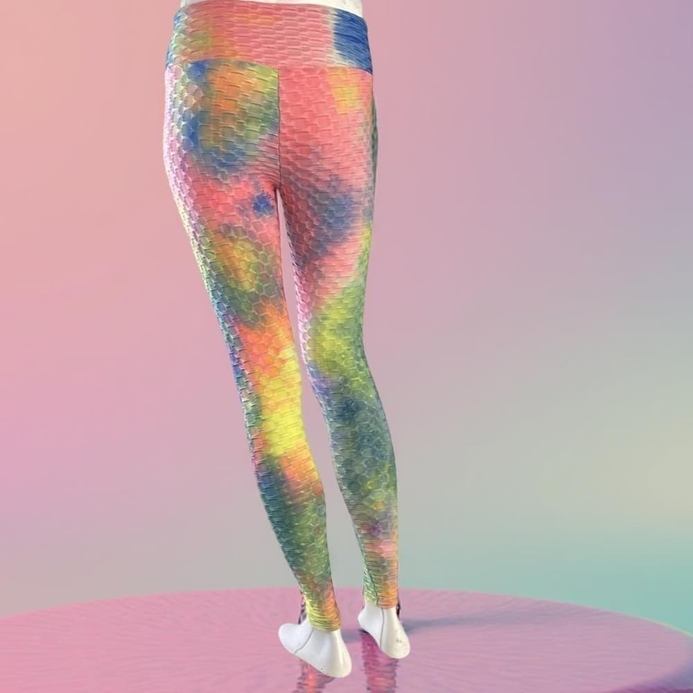 Rue 21 Colorful Tie-Dye textured Leggings size S - Thumbnail 2