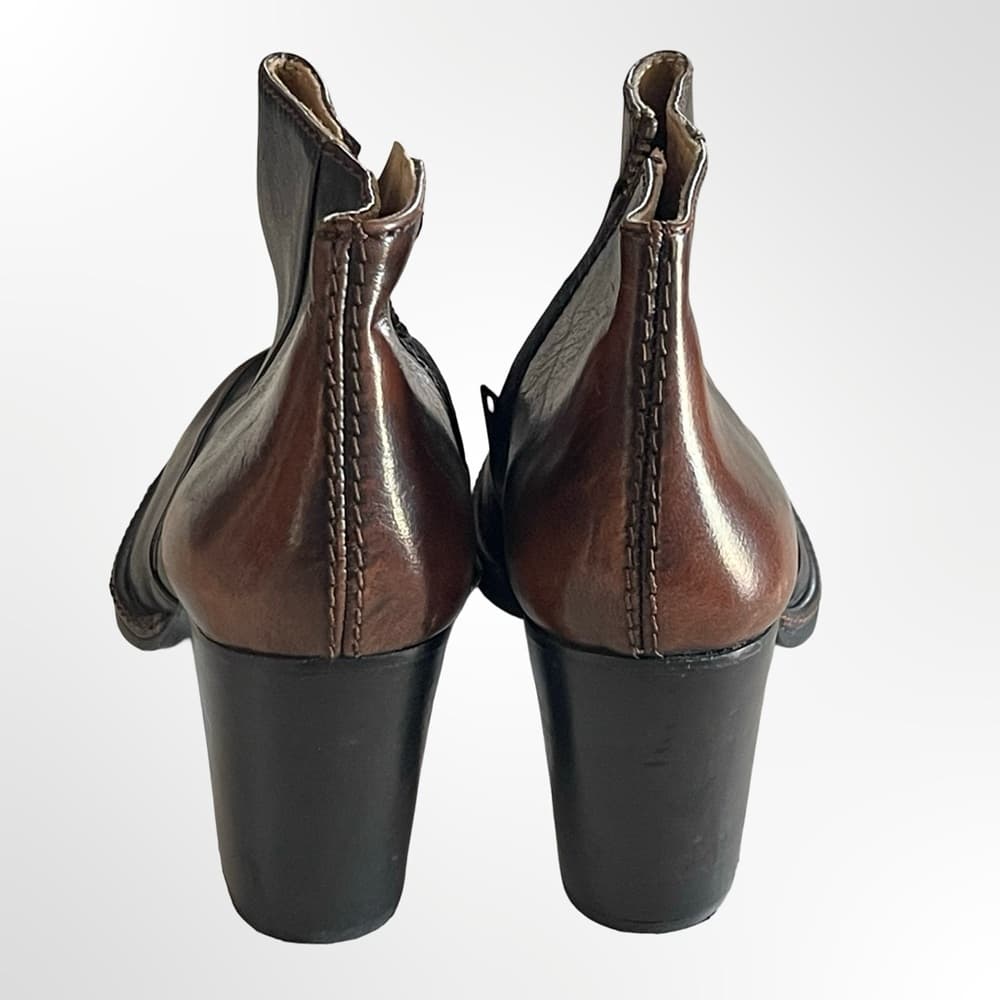 Cotelac Two-Tone Leather Ankle Boot - Black & Brown in size 39 - Thumbnail 3