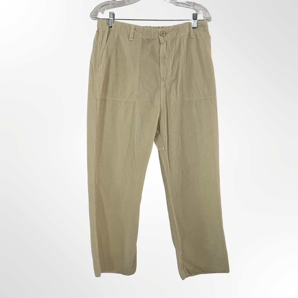 100% cotton Casual Tan Pants - Lightweight Relaxed Fit - Thumbnail 2