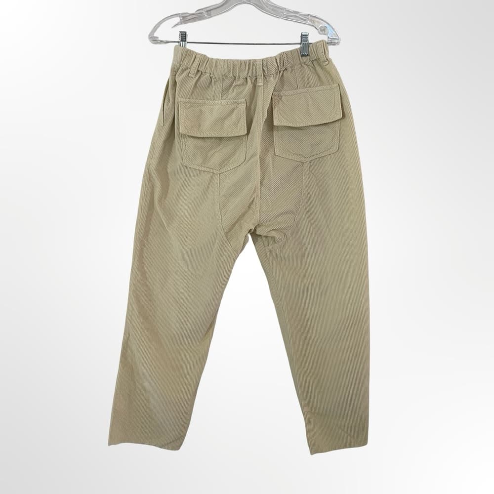100% cotton Casual Tan Pants - Lightweight Relaxed Fit - Thumbnail 3