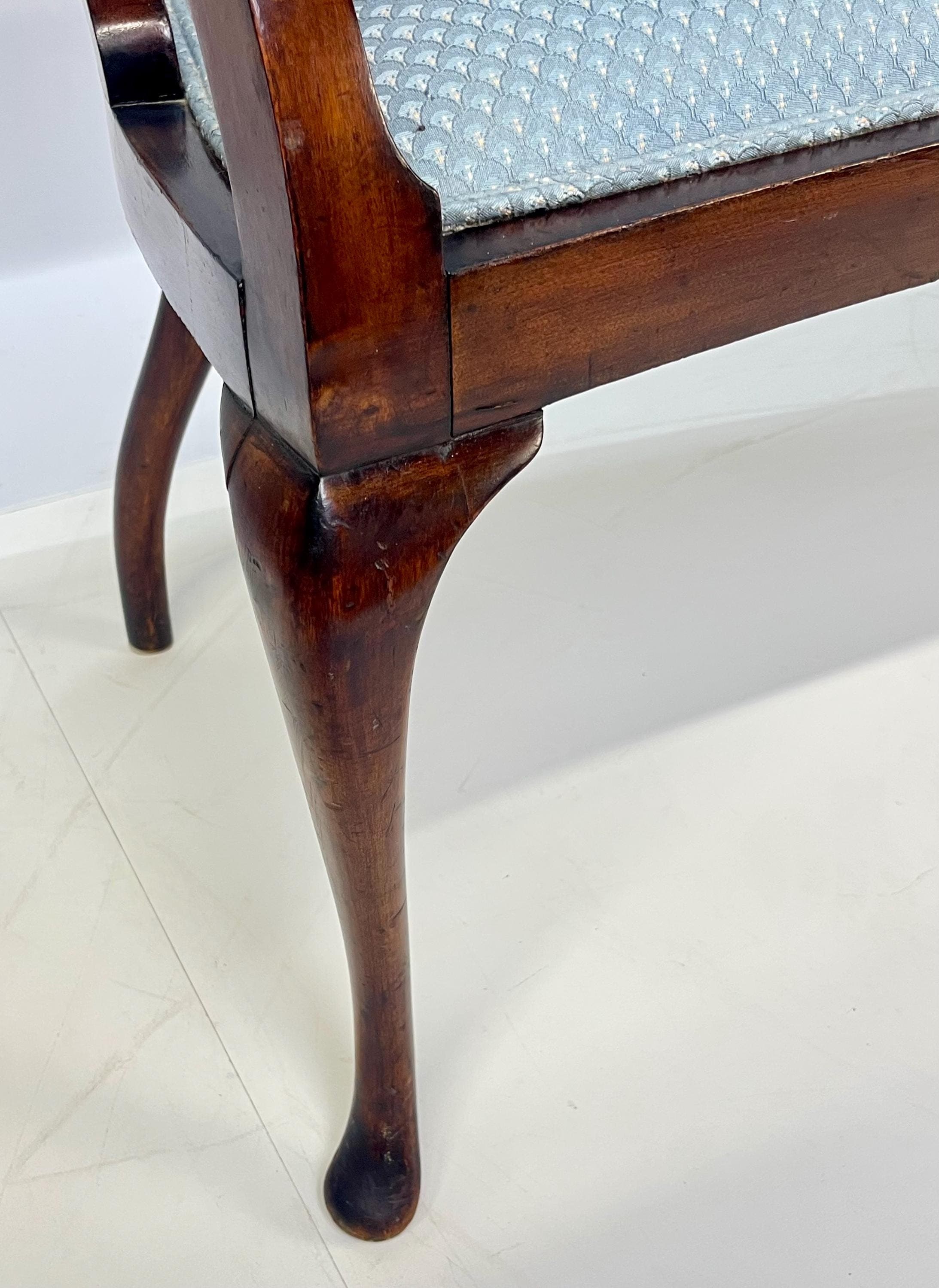 Antique Classical Mahogany Lyre-Back Settee - Thumbnail 13