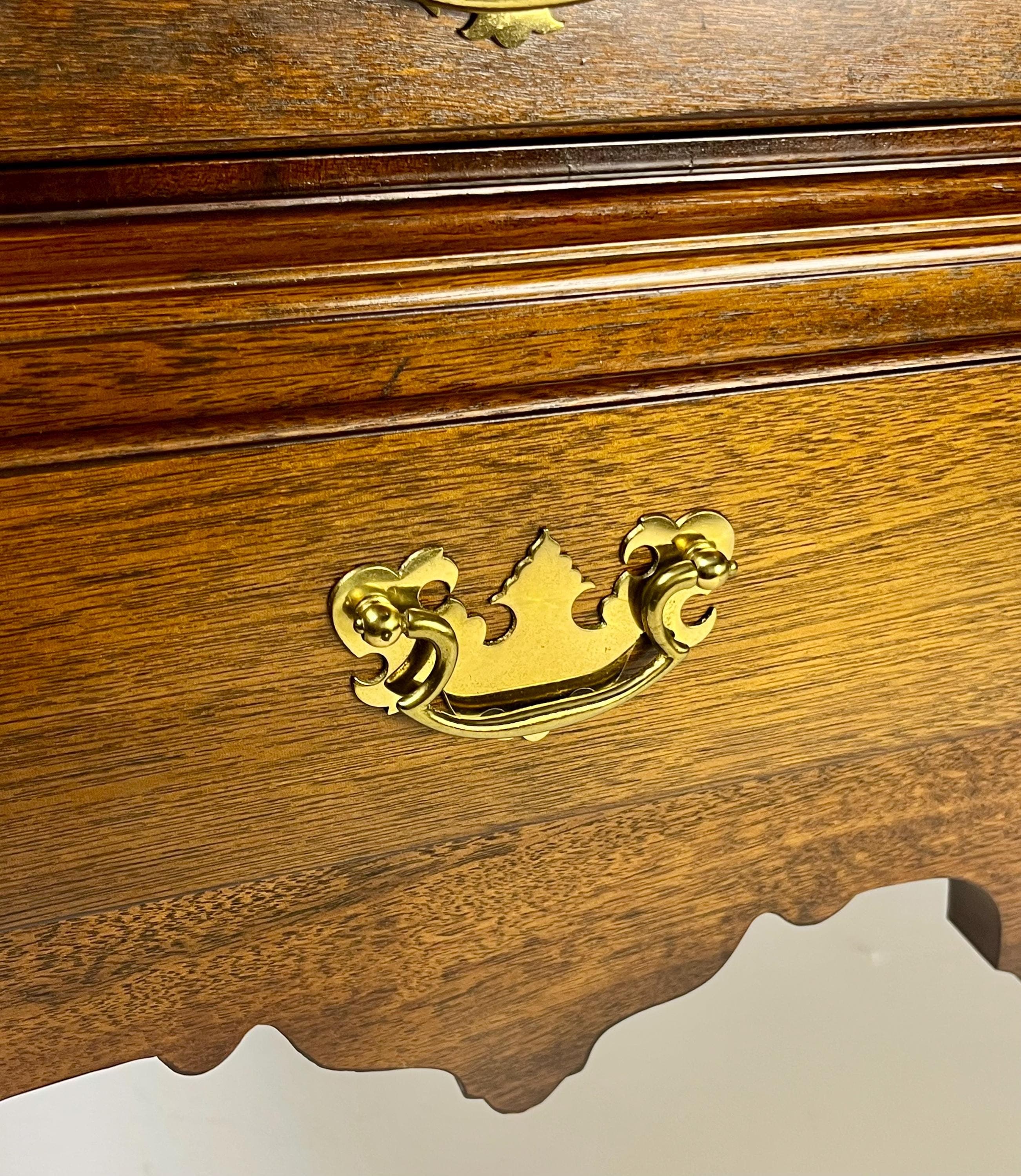 Vintage Queen Anne Style Mahogany Slant-Front Bureau Secretary Desk - Thumbnail 9