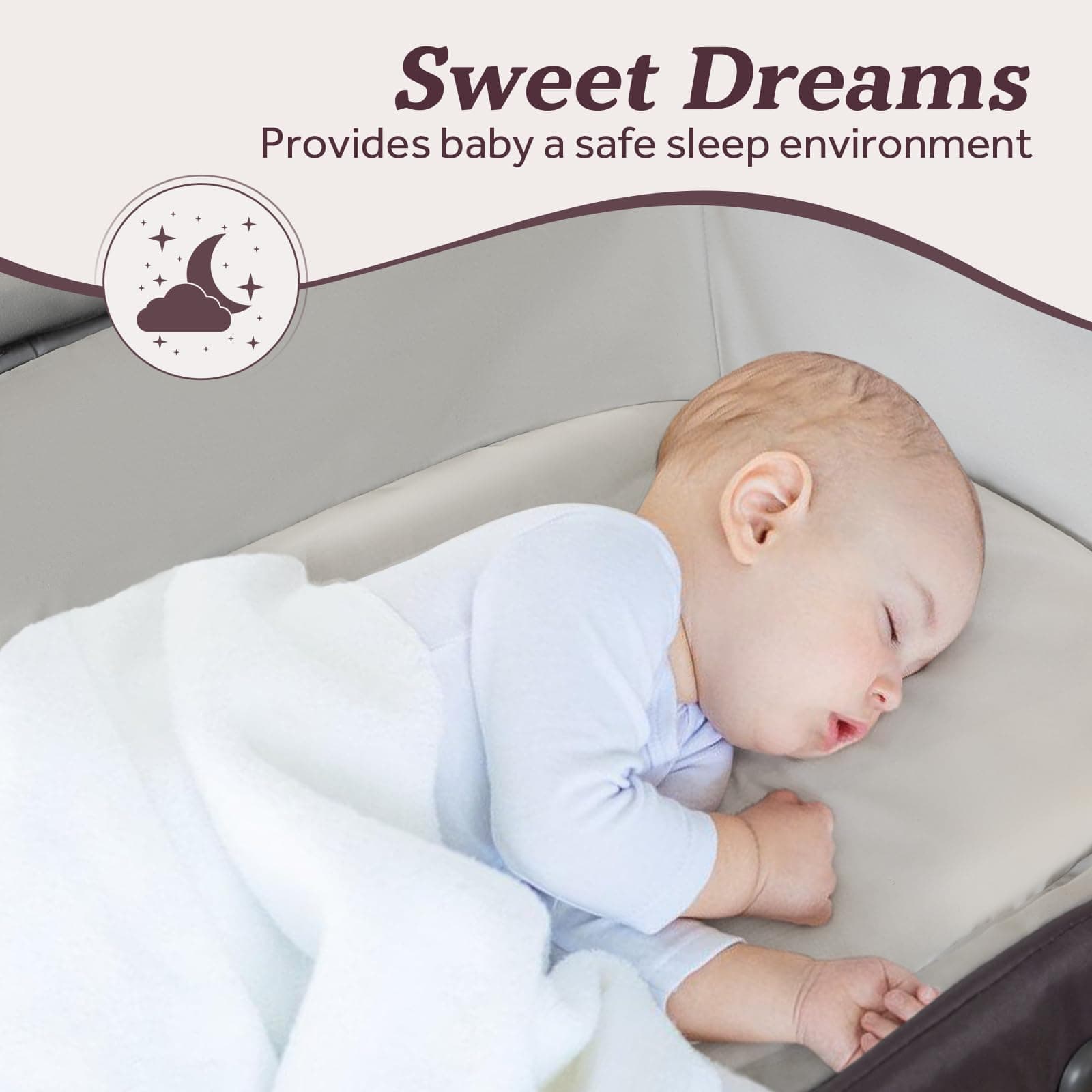 Gegosen Baby Playard with Bassinet and Canopy - Thumbnail 4