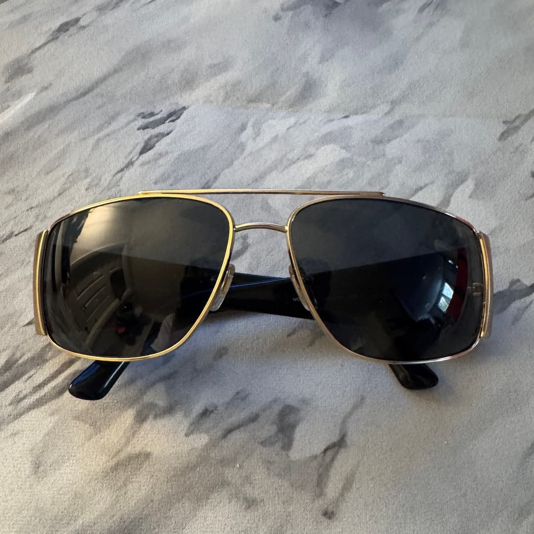 Versace Medusa Polarized Sunglasses Black Gold MOD 2163 Made in Italy - Thumbnail 8