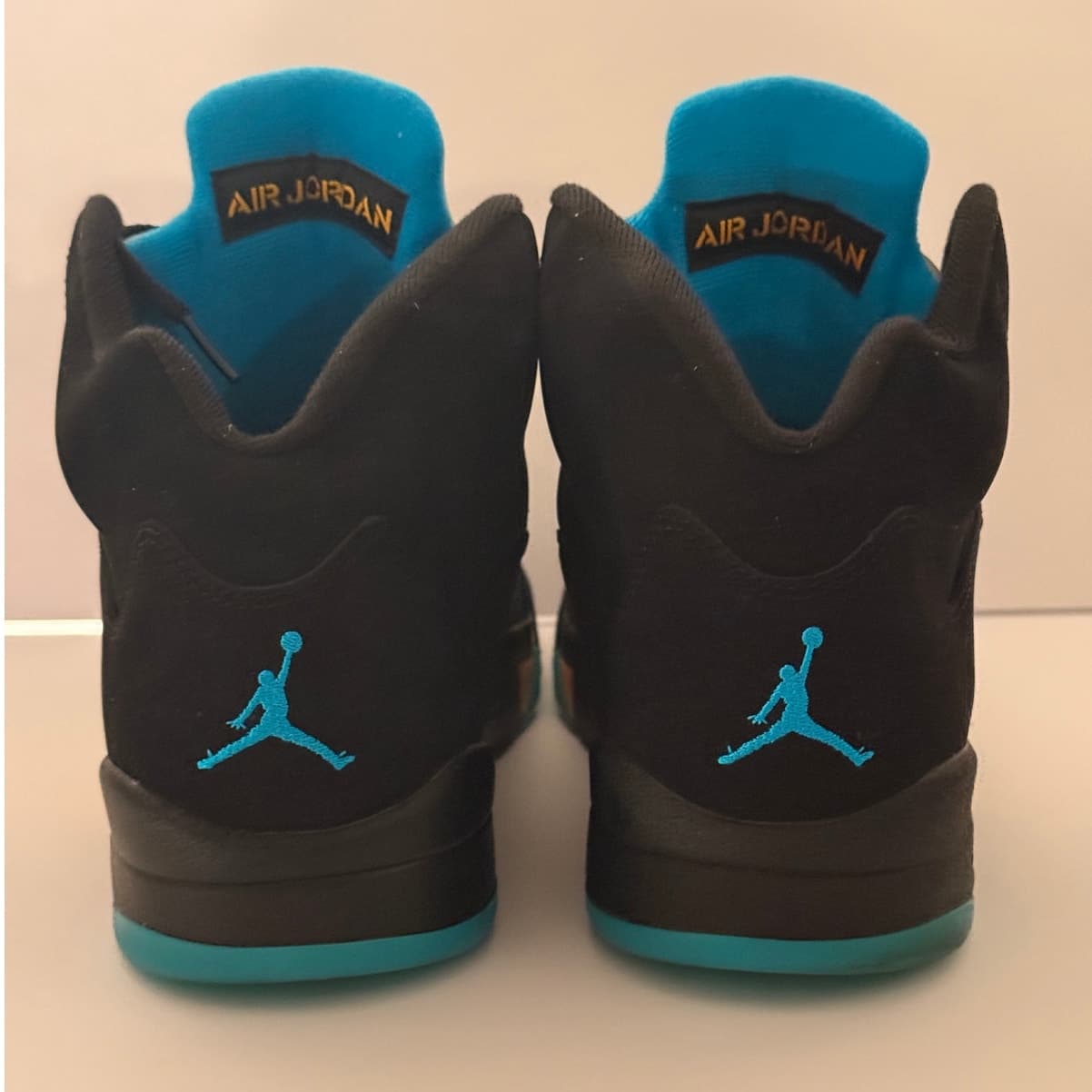 Air Jordan 5 Aqua Size 10 | Black Teal Yellow OG Lace Locks - Thumbnail 6