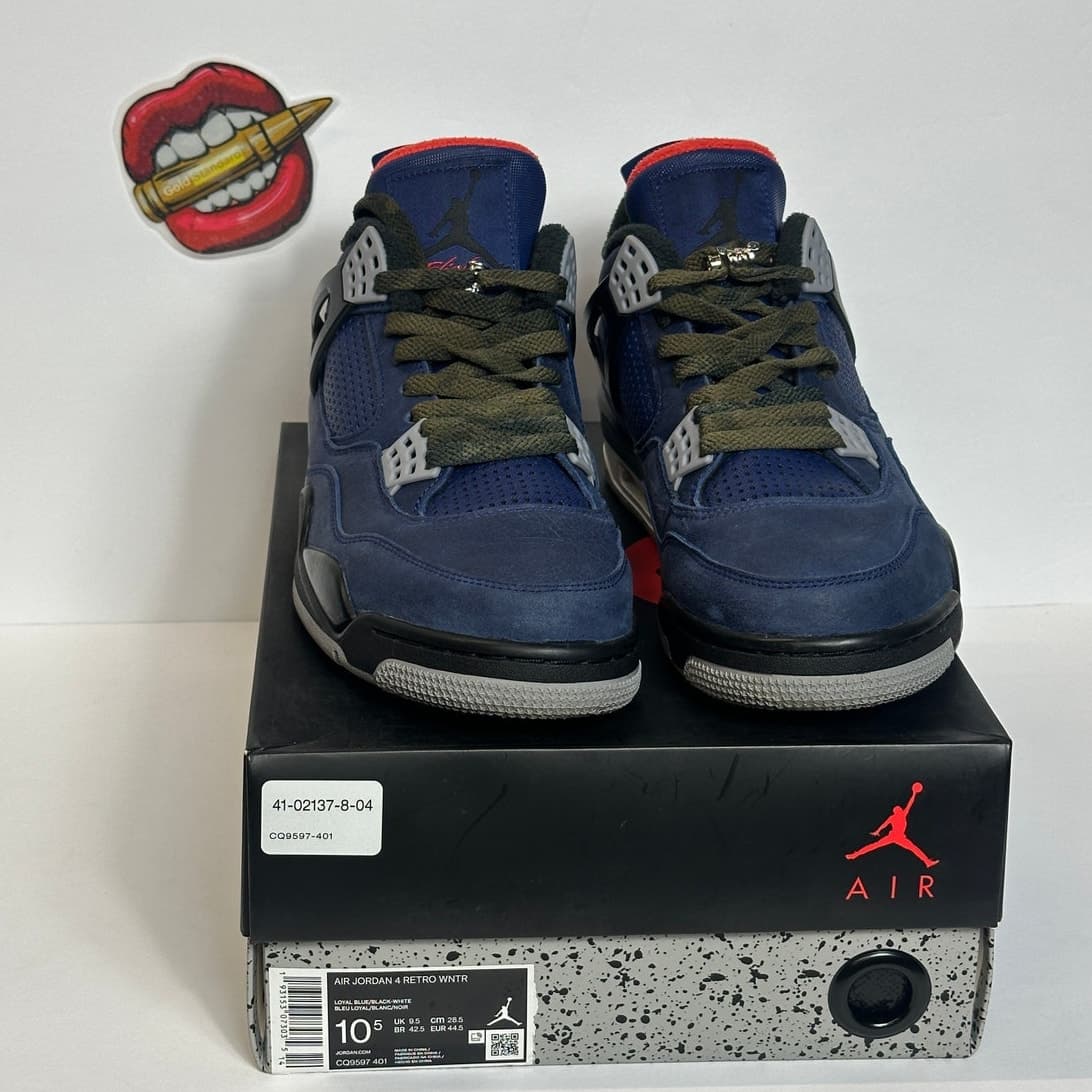 Air Jordan 4 Retro WNTR Loyal Blue Size 10.5 WITH BOX CQ9597-401 - Thumbnail 5