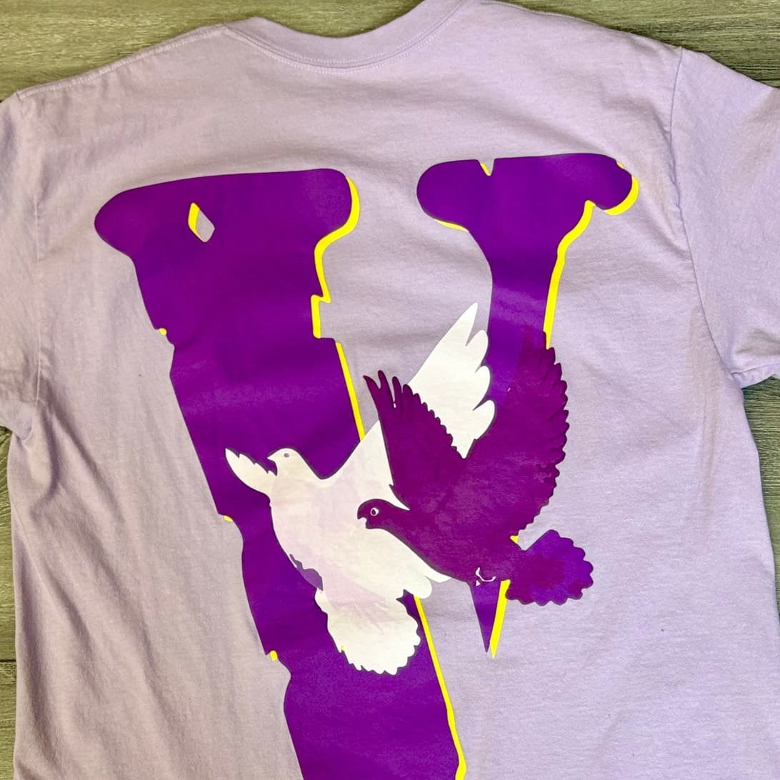 Vlone Good Intentions NAV T Shirt Size Large Lavender Dove Graphic Brand New - Thumbnail 4