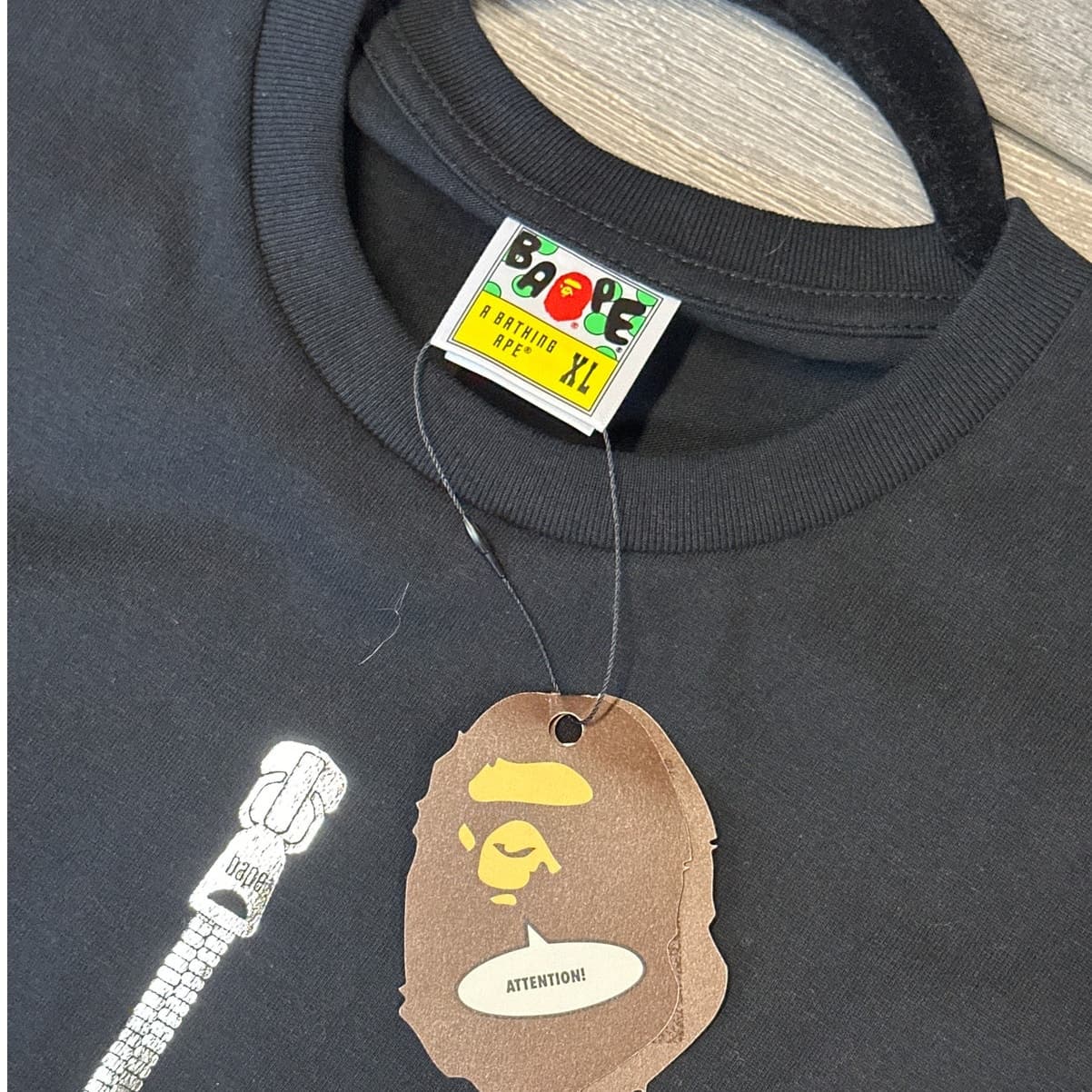 A Bathing Ape BAPE Shark Face Tee Black Size XL BNWT - Thumbnail 2