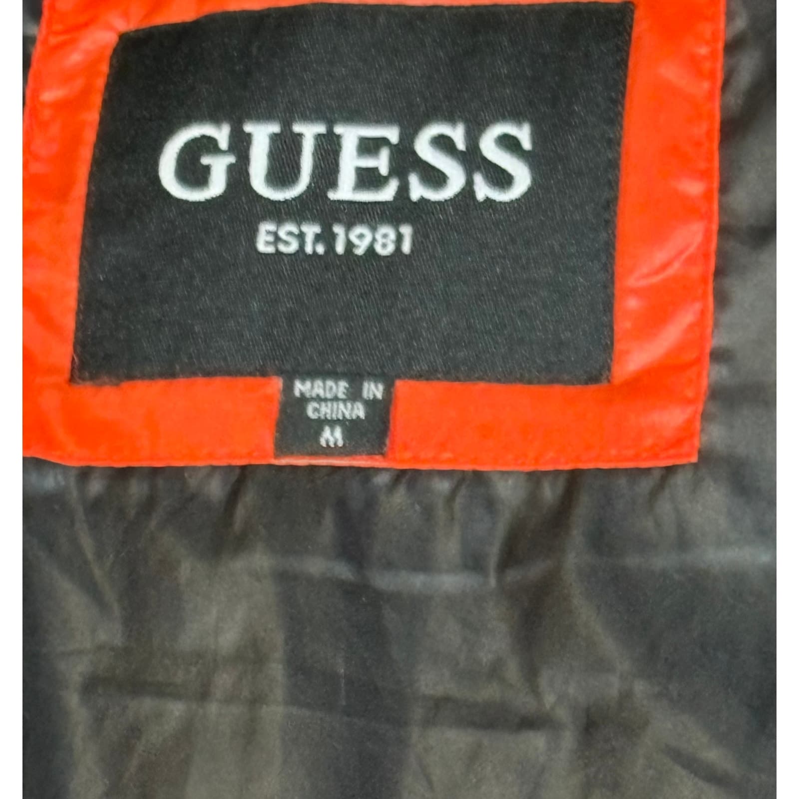 Guess Orange Puffer Jacket – Men’s Medium - Thumbnail 2