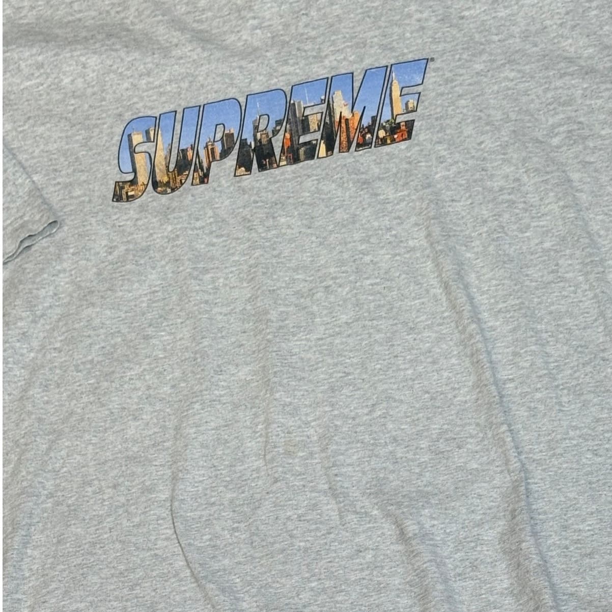 Supreme City Logo Tee Heather Grey XL Skyline Graphic T-Shirt Streetwear - Thumbnail 2