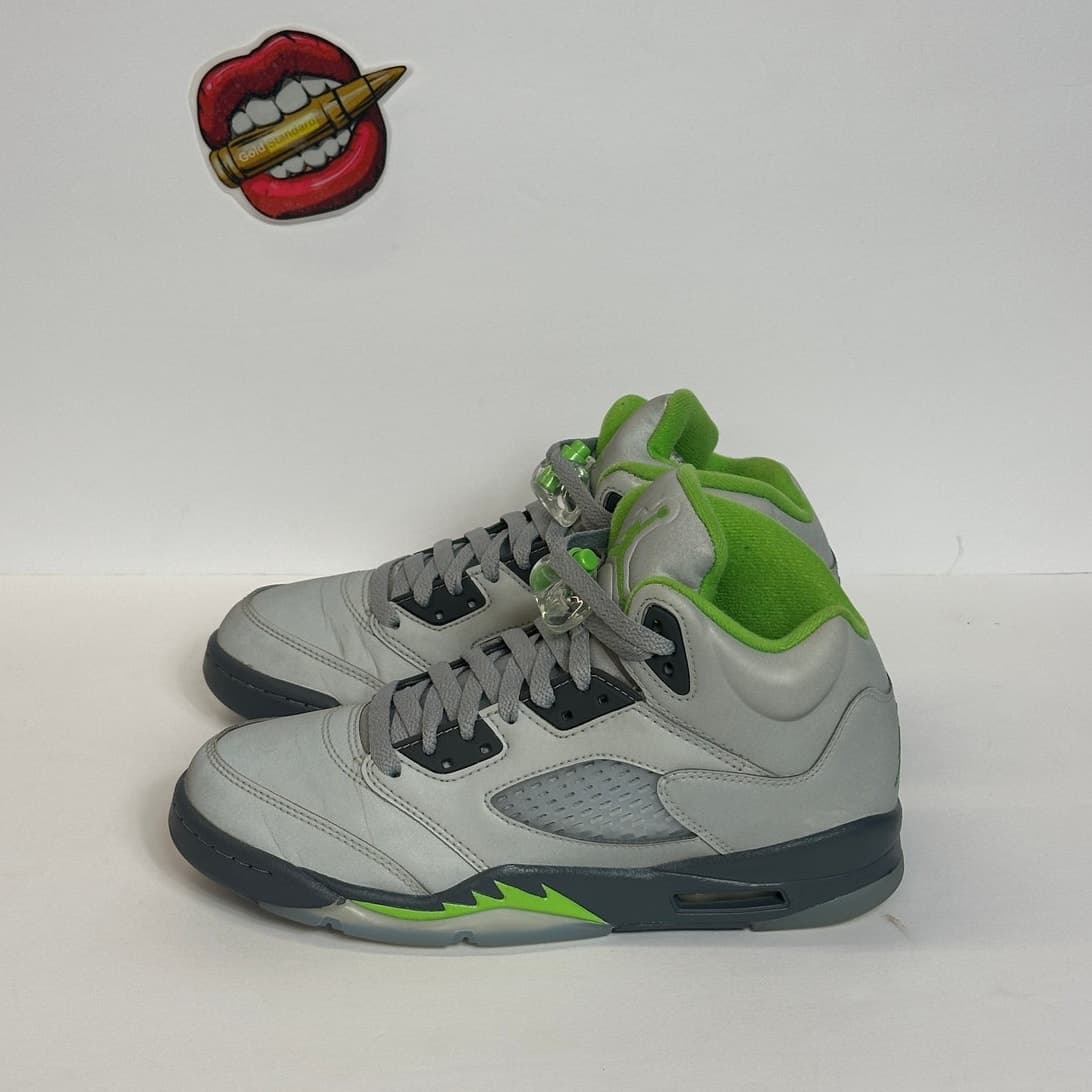 Air Jordan 5 Retro Green Bean 2006 Size 7Y Damaged Box No Insoles - Thumbnail 3