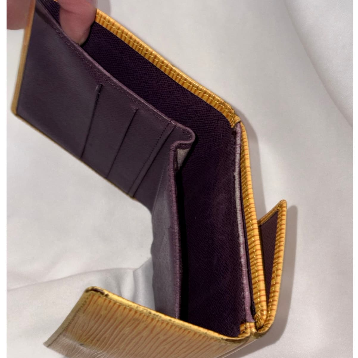Louis Vuitton Epi Leather Wallet Yellow Purple Authentic w/ Certificate - Thumbnail 3