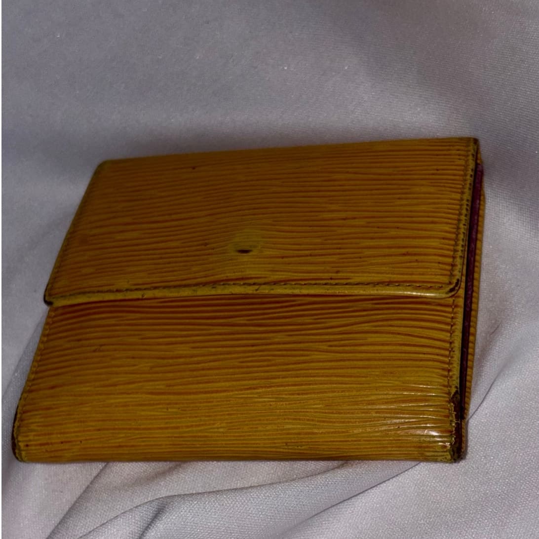 Louis Vuitton Epi Leather Wallet Yellow Purple Authentic w/ Certificate - Thumbnail 2