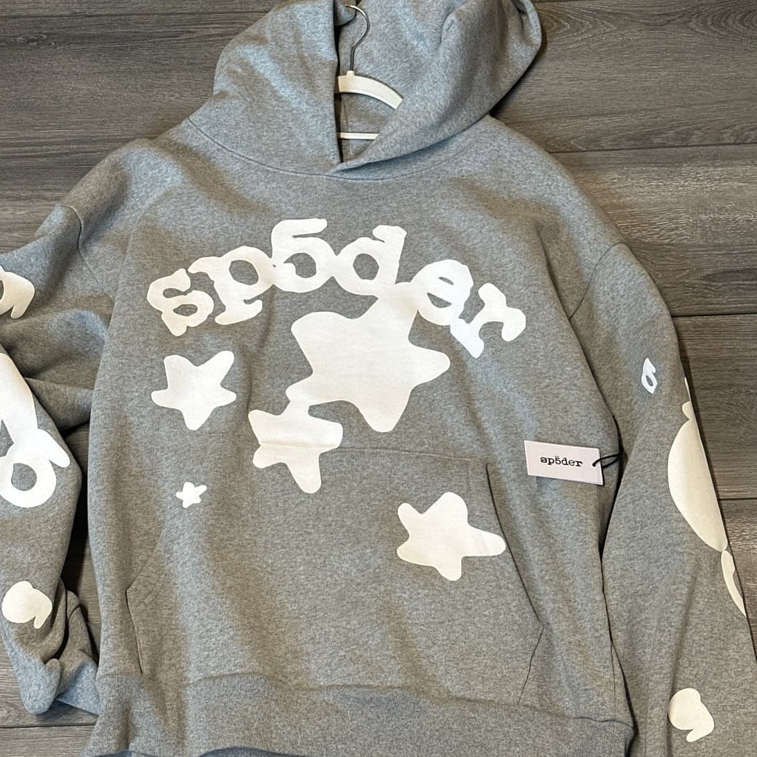 Sp5der Beluga Heather Gray Hoodie Size XL Brand New With Tags Authentic - Thumbnail 4