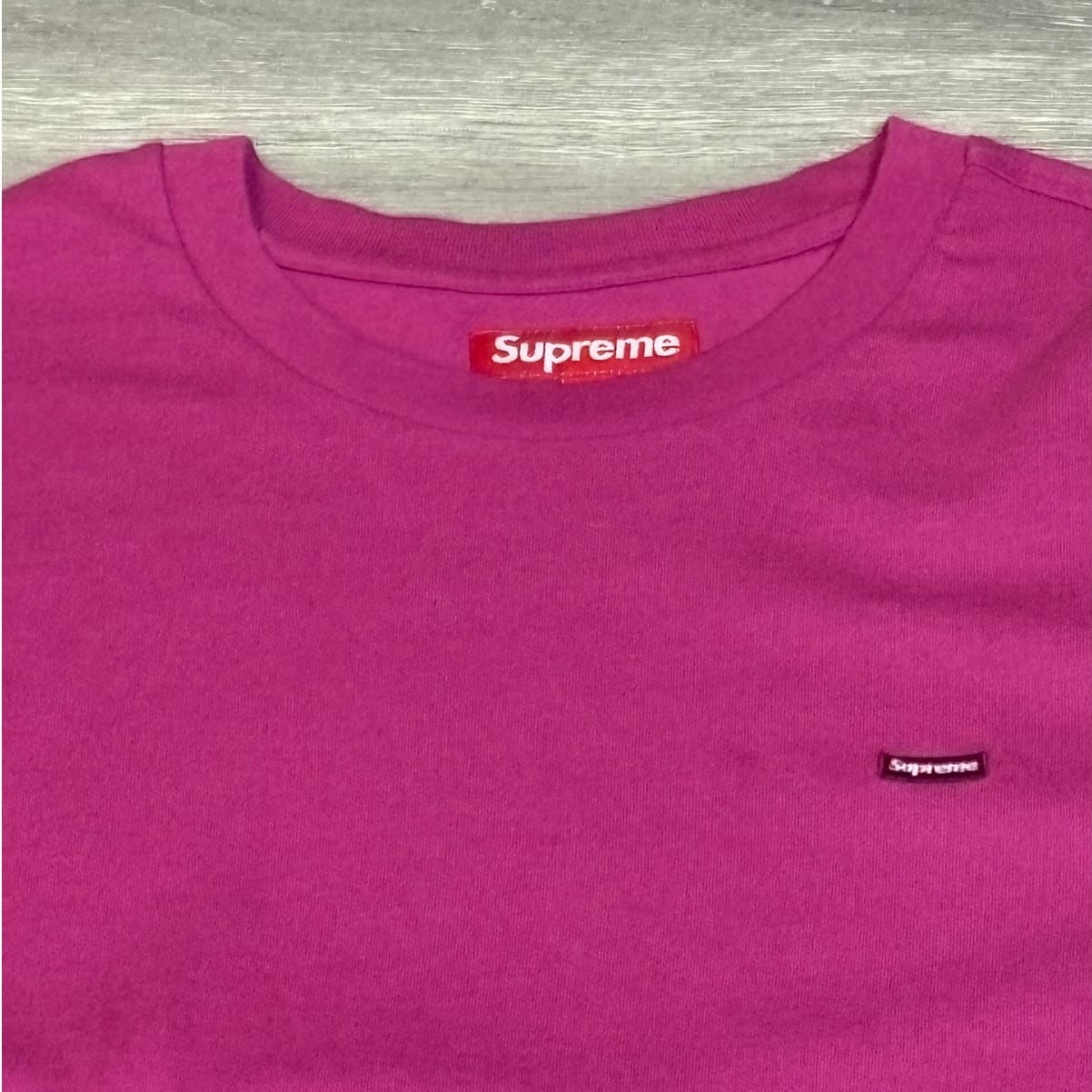 Supreme Small Box Logo Long Sleeve Tee Pink Magenta Large Authentic - Thumbnail 2
