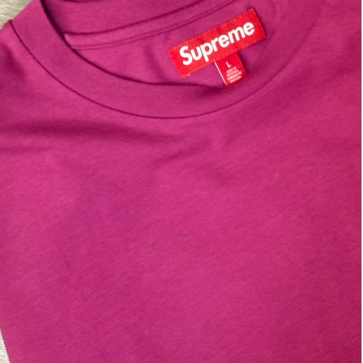 Supreme Small Box Logo Long Sleeve Tee Pink Magenta Large Authentic - Thumbnail 3