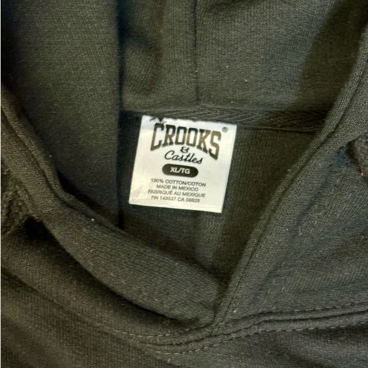 Crooks & Castles Black Logo Pullover Hoodie Men’s XL Streetwear - Thumbnail 2