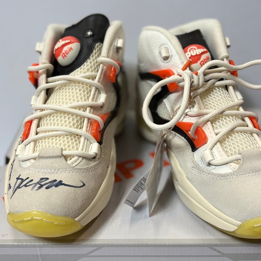 Reebok Pump Signed Dee Brown Size 9.5 Autographed Dunk Champion Celtics OG Box - Thumbnail 2