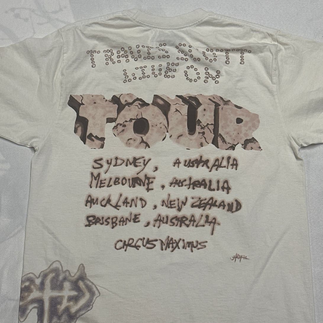 Travis Scott Utopia Circus Maximus Australia Tour Tee White XL - Thumbnail 2