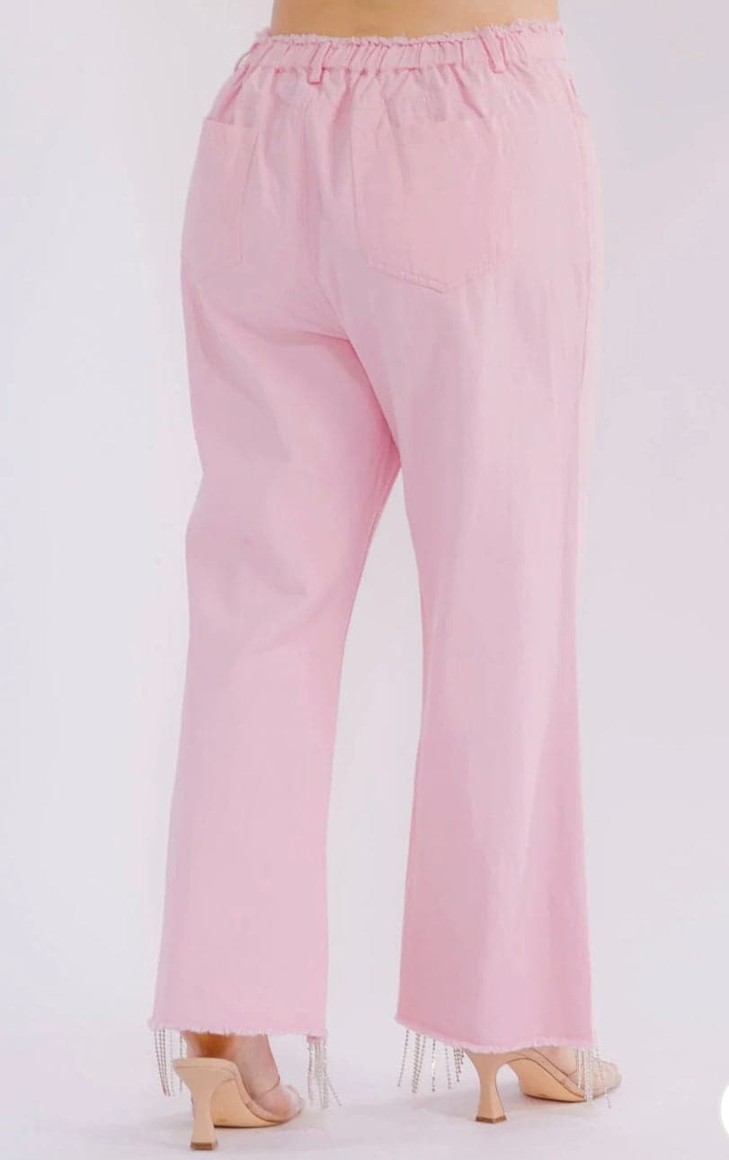 Cotton Candy Fringe Jeans - 2X - Thumbnail 2